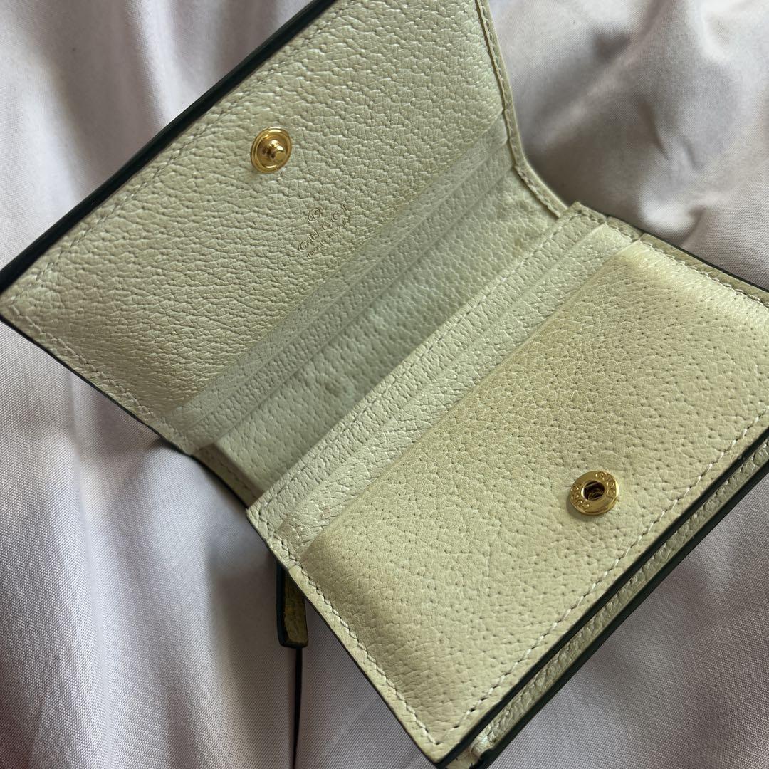 GUCCI 二つ折り財布 パクト ホワイト