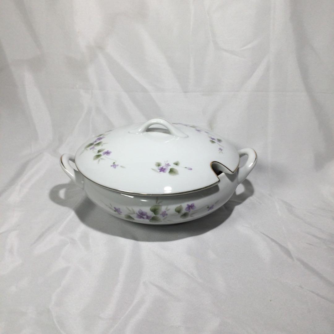 NARUMI CHINA ナルミチャイナスープ鍋すみれ柄