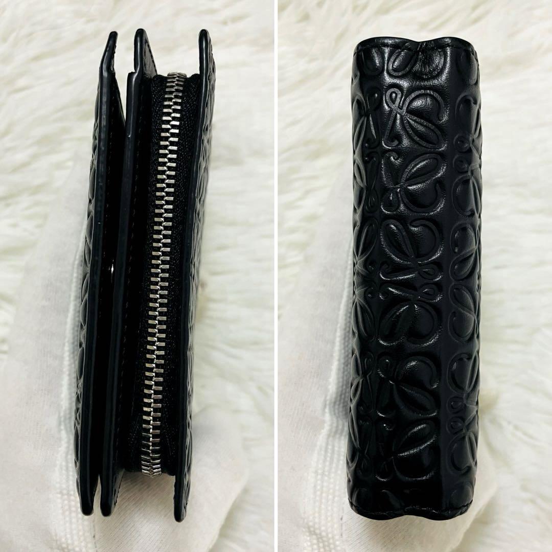 極美✨ロエベ 二つ折り財布 アナグラム リピート ラウンド