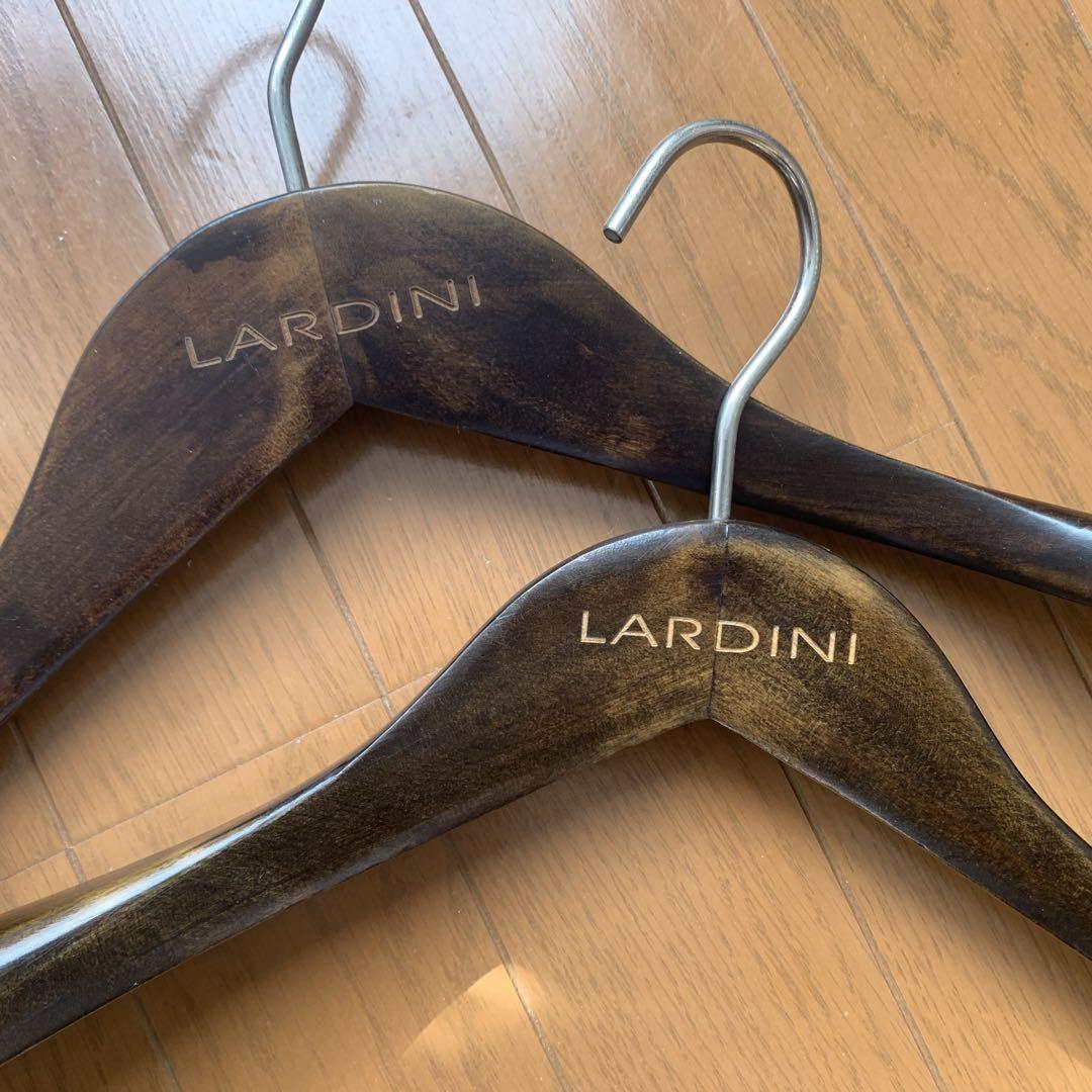 ＊貴重＊LARDINI ラルディーニ 純正 ウッドハンガー 2本 茶 40 B