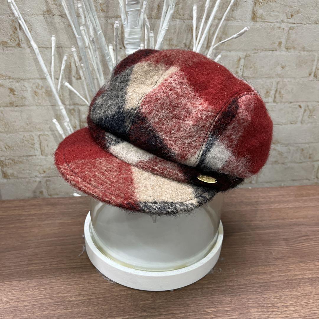 新品　BLUE LABEL クレストブリッジチェックモヘヤブラッシュキャスケット