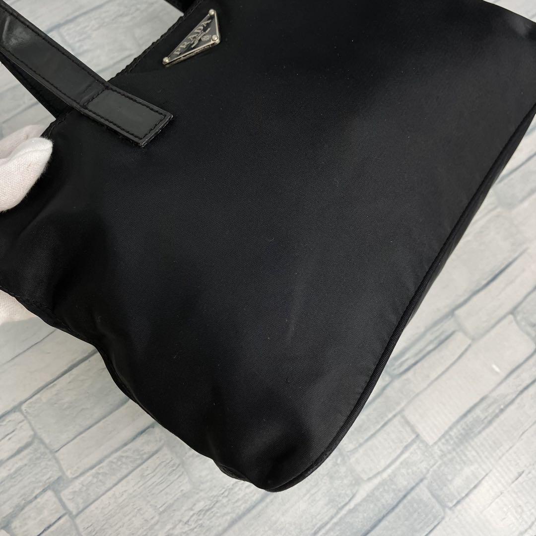 極美品　120 PRADA プラダ　ハンドバッグ　ブラック　ナイロン