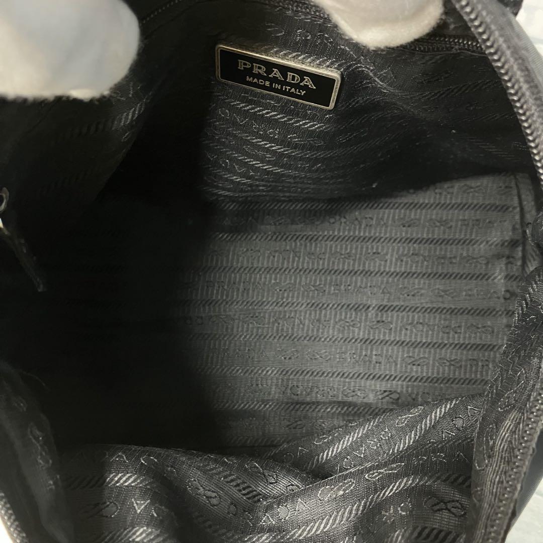 極美品　120 PRADA プラダ　ハンドバッグ　ブラック　ナイロン