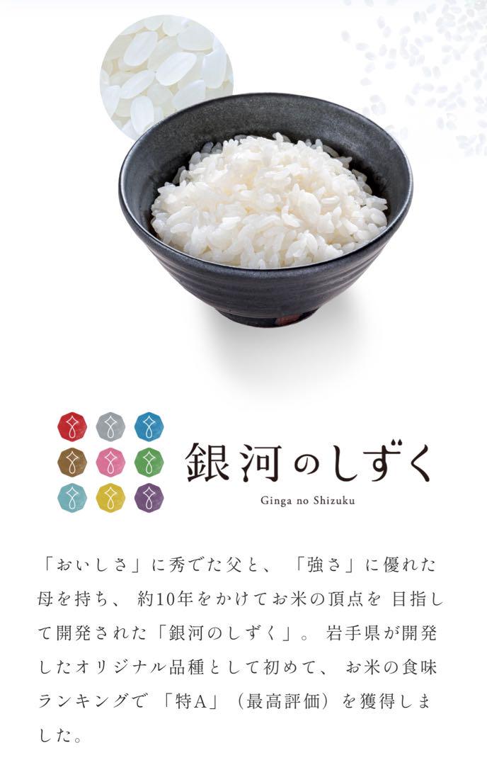 米　白米【岩手県産銀河のしずく10kg】 5kg×2 7年連続特A評価！