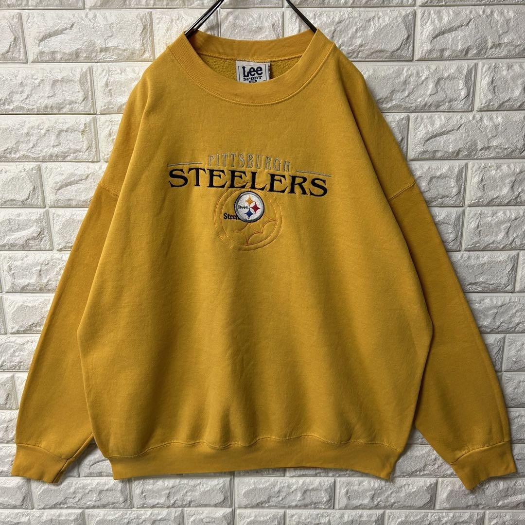 LEE】90s USA製 クルーネックスウェット NFL スティーラーズ