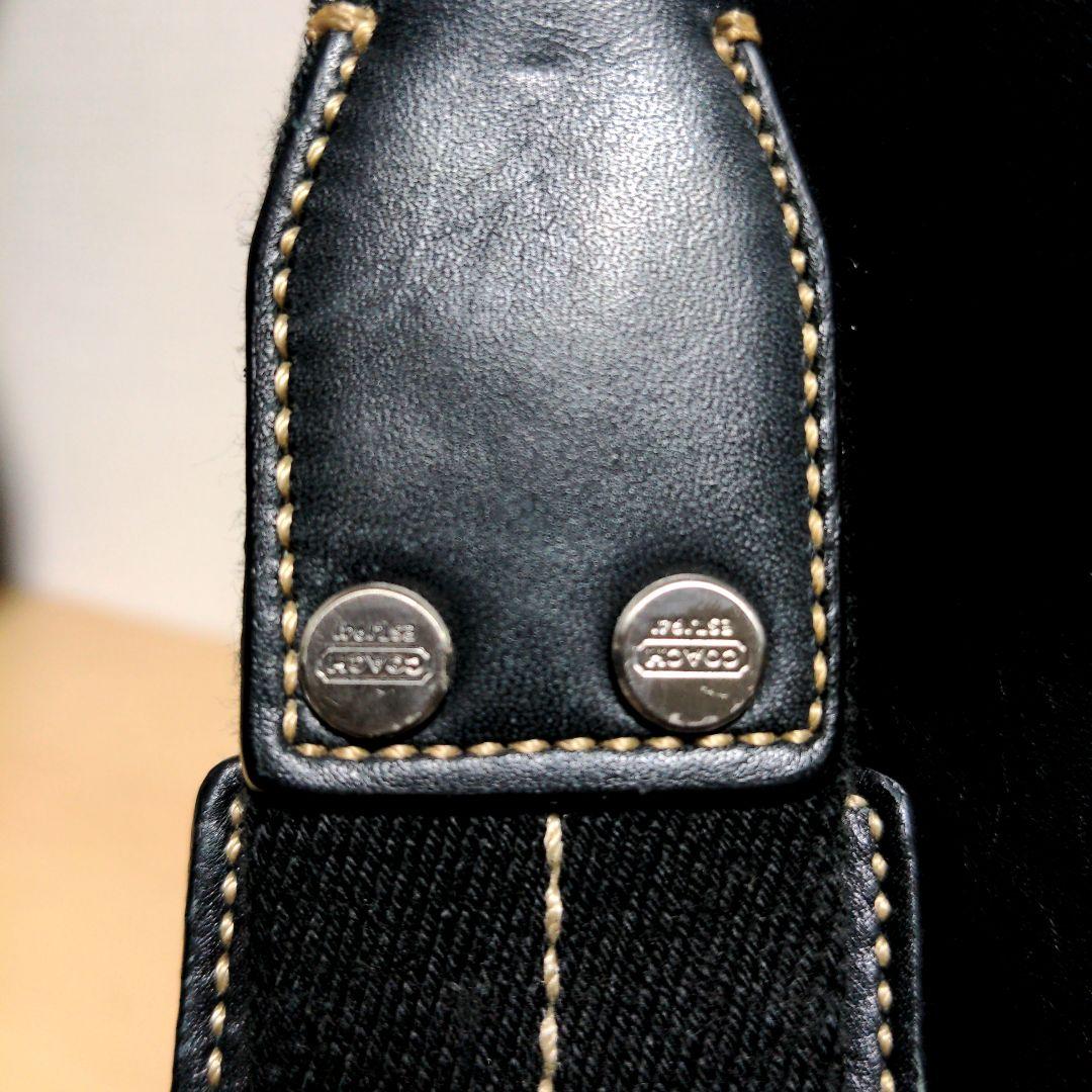 cr9 大容量！COACH 2way 牛革 ビジネスバッグ 黒