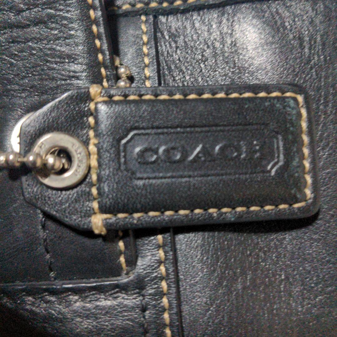 cr9 大容量！COACH 2way 牛革 ビジネスバッグ 黒