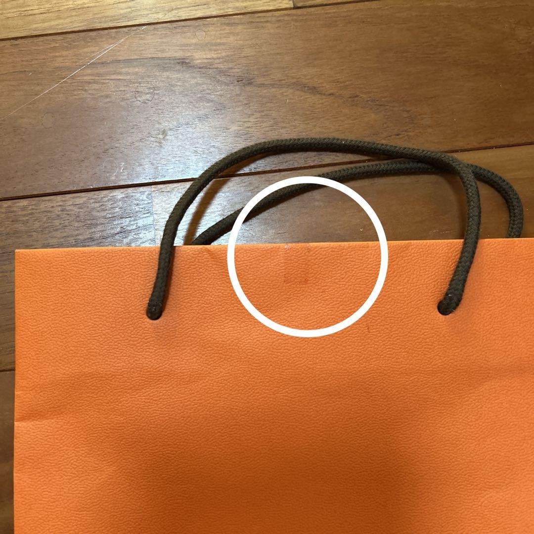 HERMES オレンジ ロゴ入り紙袋 HERMES オレンジ ロゴ入り紙袋 ショッパー 大中小サイズ6枚