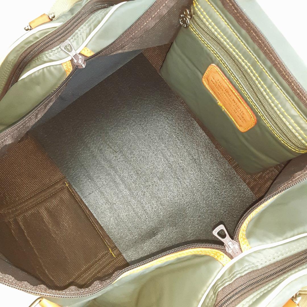 美品◎HUNTING WORLD 2way ボストンバッグ カーキ バチューサー