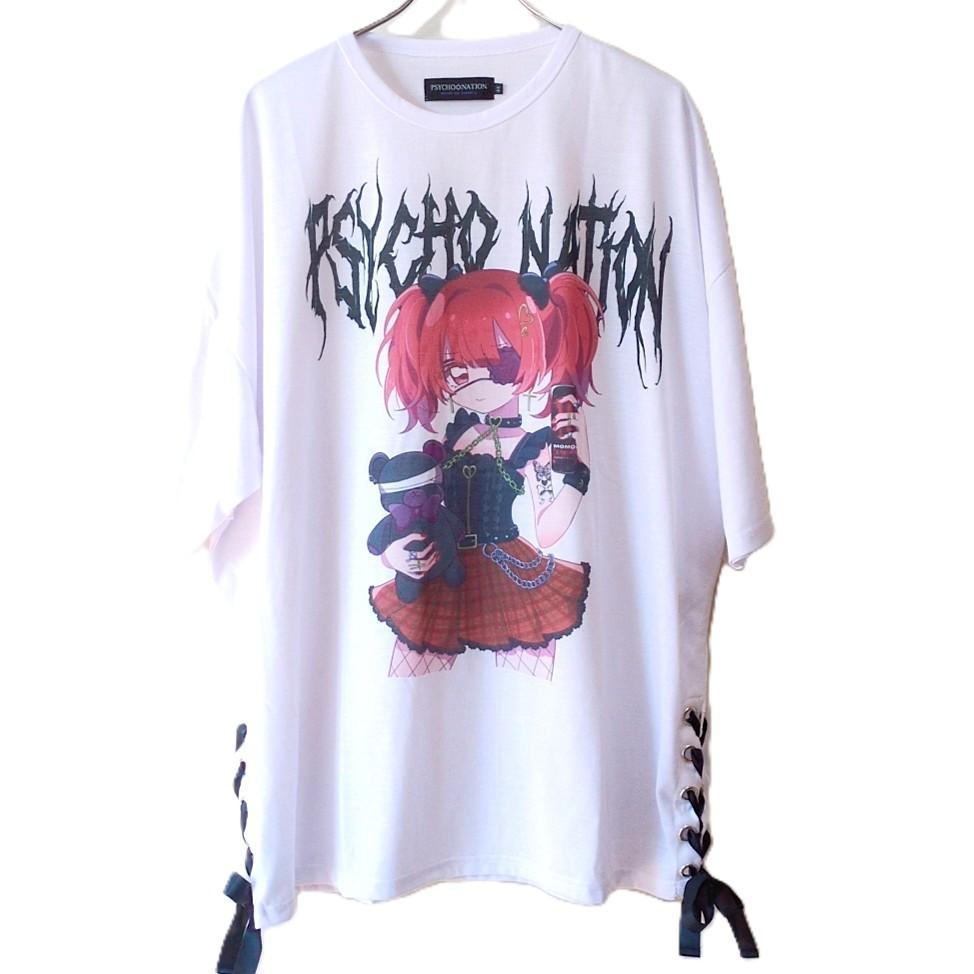 サイコネーション PSYCHO☆NATION ろろコラボ Tシャツ 白