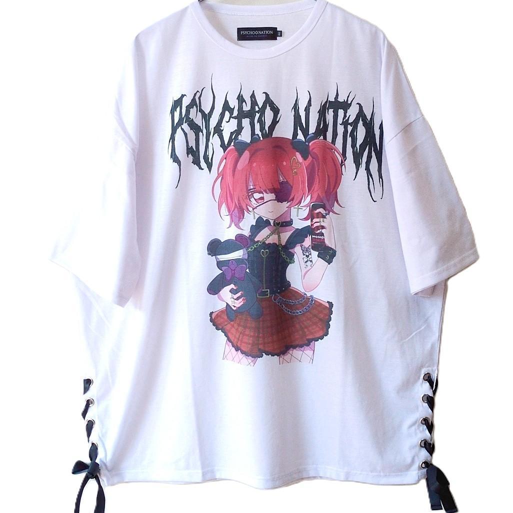 サイコネーション PSYCHO☆NATION ろろコラボ Tシャツ 白