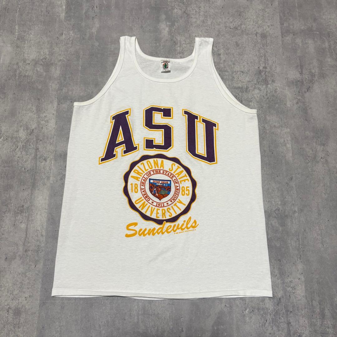 80s USA製 タンクトップ ASU アリゾナ州立大学 カレッジ ヴィンテージ