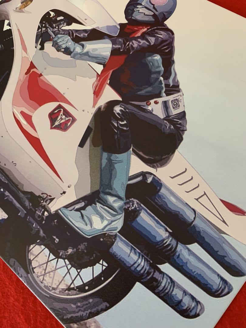 ◆仮面ライダー1号◆２枚セット ◆ポスター◆金属製◆30X20cm◆フィギュア
