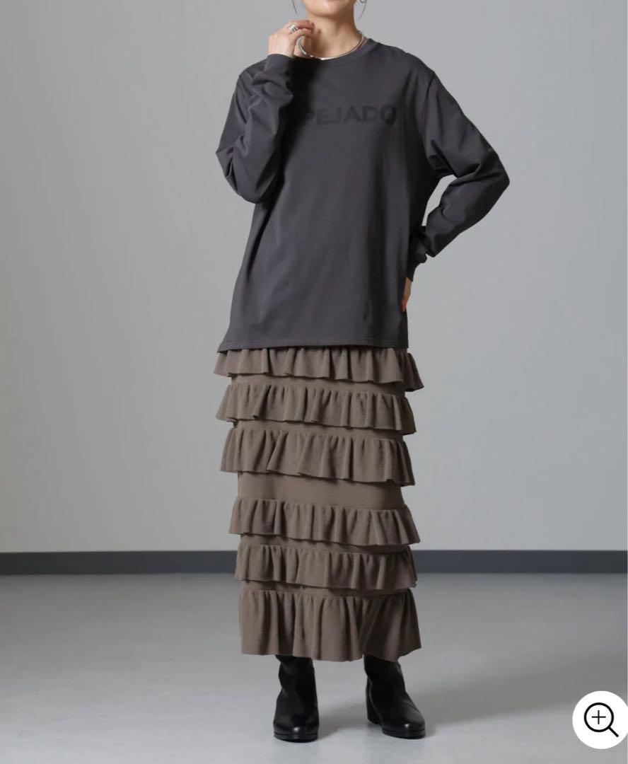 2024AW ナノユニバース フリルニットスカート S