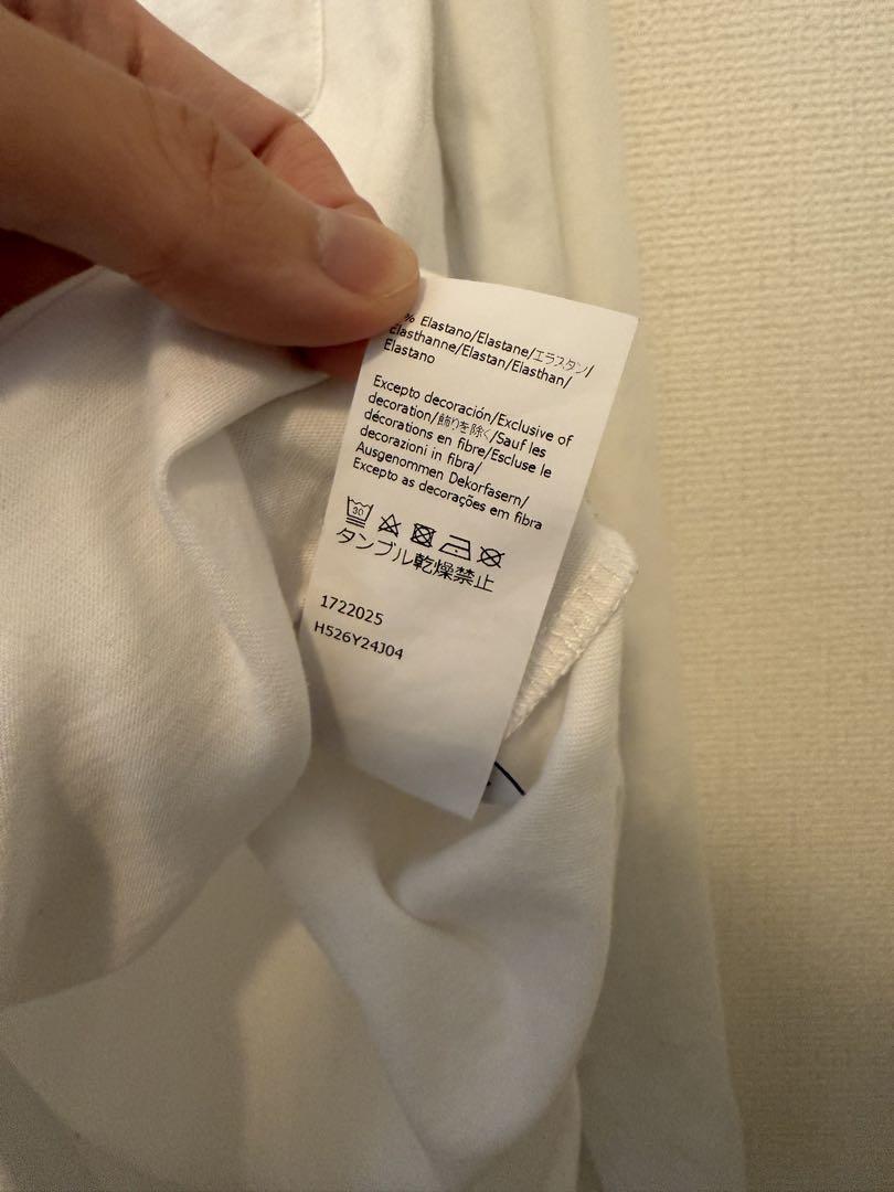 ロエベ アナグラム カットソー 長袖Tシャツ ホワイト S