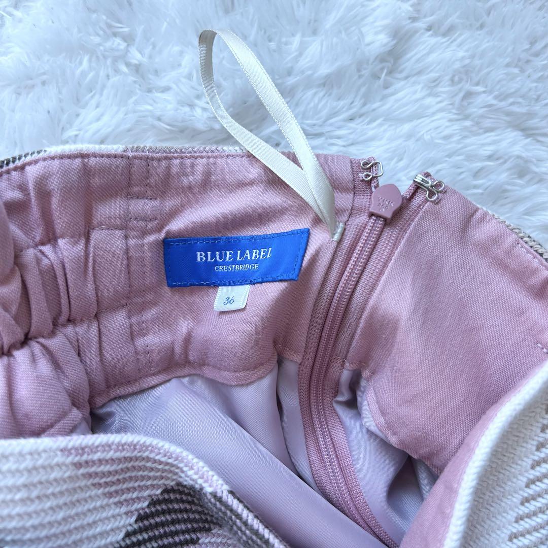 BLUE LABEL CRESTBRIDGE　チェックリリヤーンツイードスカート