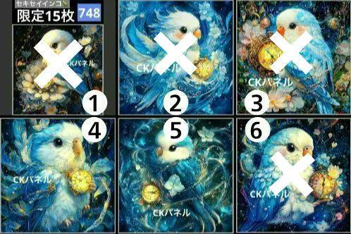 【748】CK様レアパネル生地 セキセイインコ