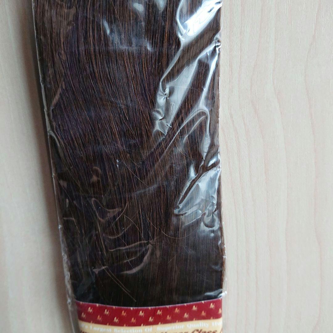 エクステ ウィッグ 新品 高級人毛 100％ ストレート 110g