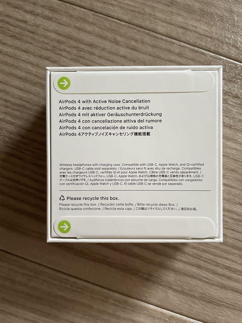 Apple AirPods 4 アクティブノイズ キャンセリング搭載