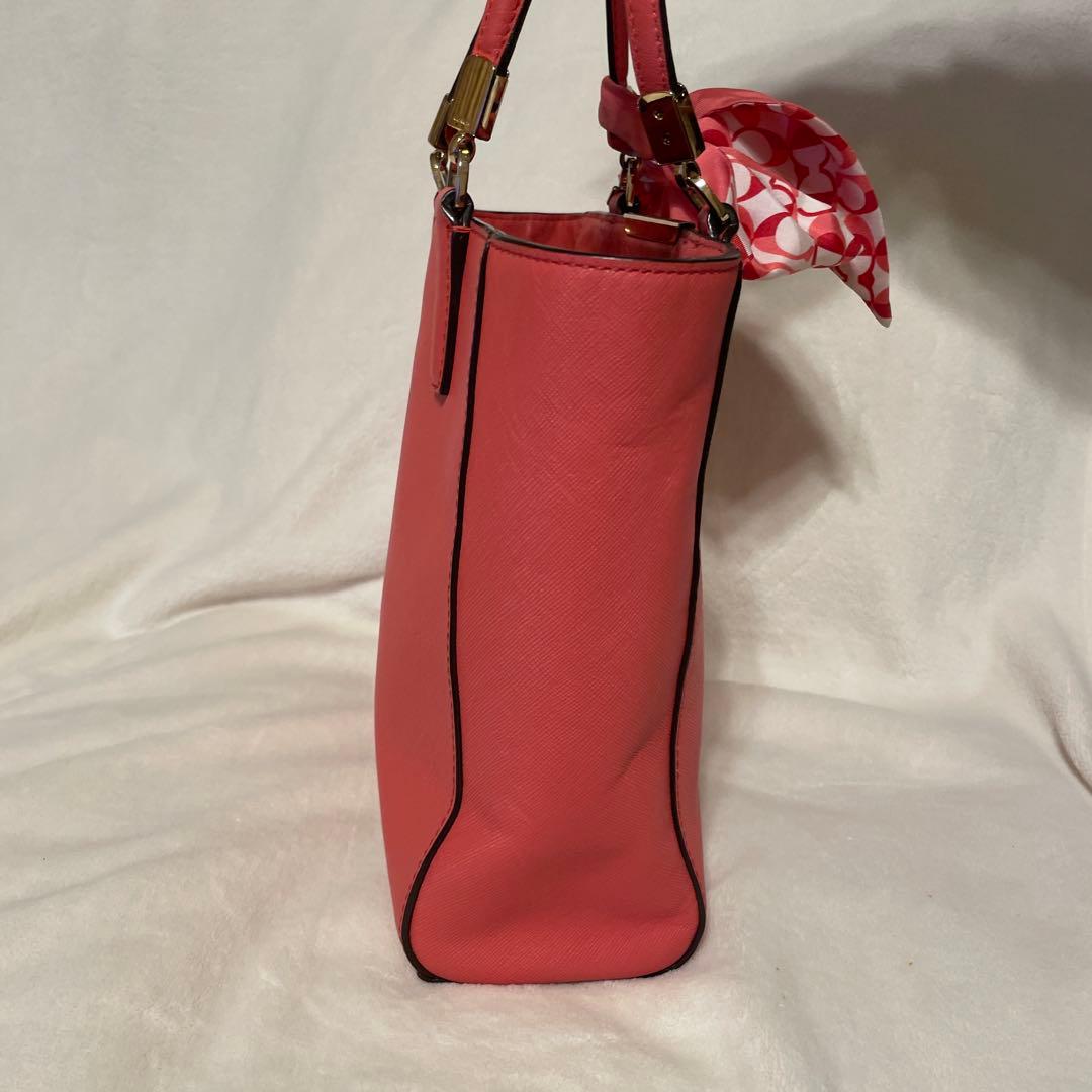 COACH 2way トートバッグ ショルダーバッグ レザー リボン付き 袋付き COACH 2way トートバッグ ショルダーバッグ レザー リボン付き 袋付き