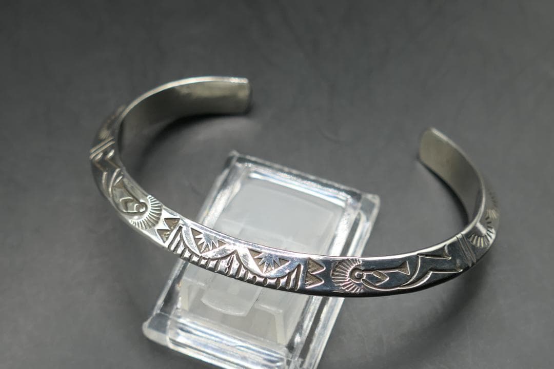 新品 未使用 ナバホ ランディ セカテロ トライアングル バングル ブレスレット