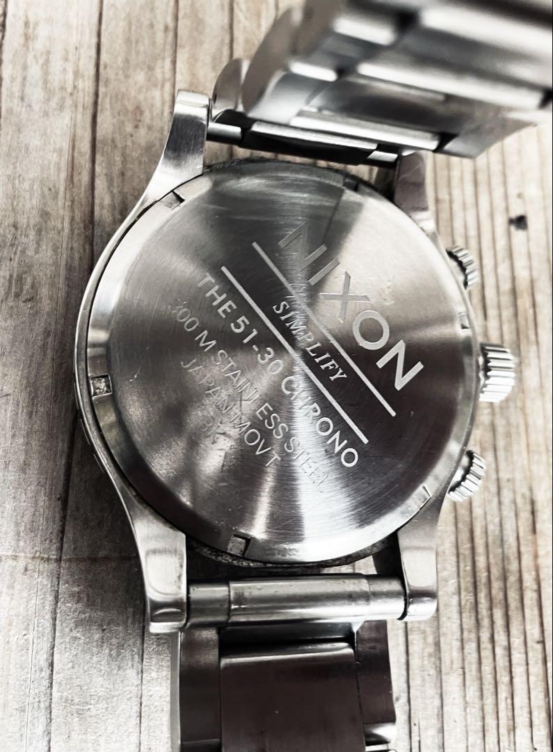 ニクソン NIXON 51-30 CHRONO 腕時計 ステンレススチール 黒