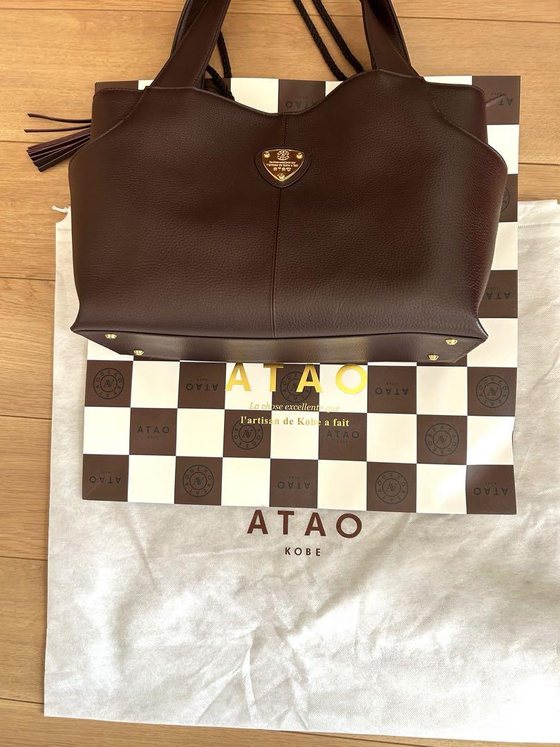 ATAO アタオ　ファンクヴィ　トートバッグ　ハンドバッグ　レザー　バーガンディ