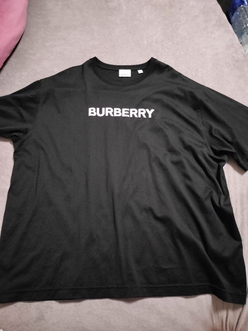 【美品】BURBERRY ブラック ロゴ Tシャツ XL