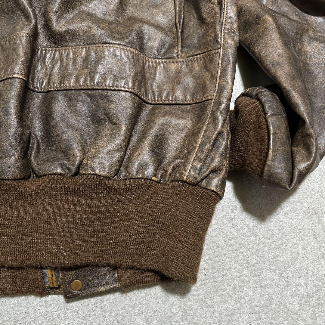 Schott　A-2 フライトジャケット　レザー　ライダース　ブラウン　36 M