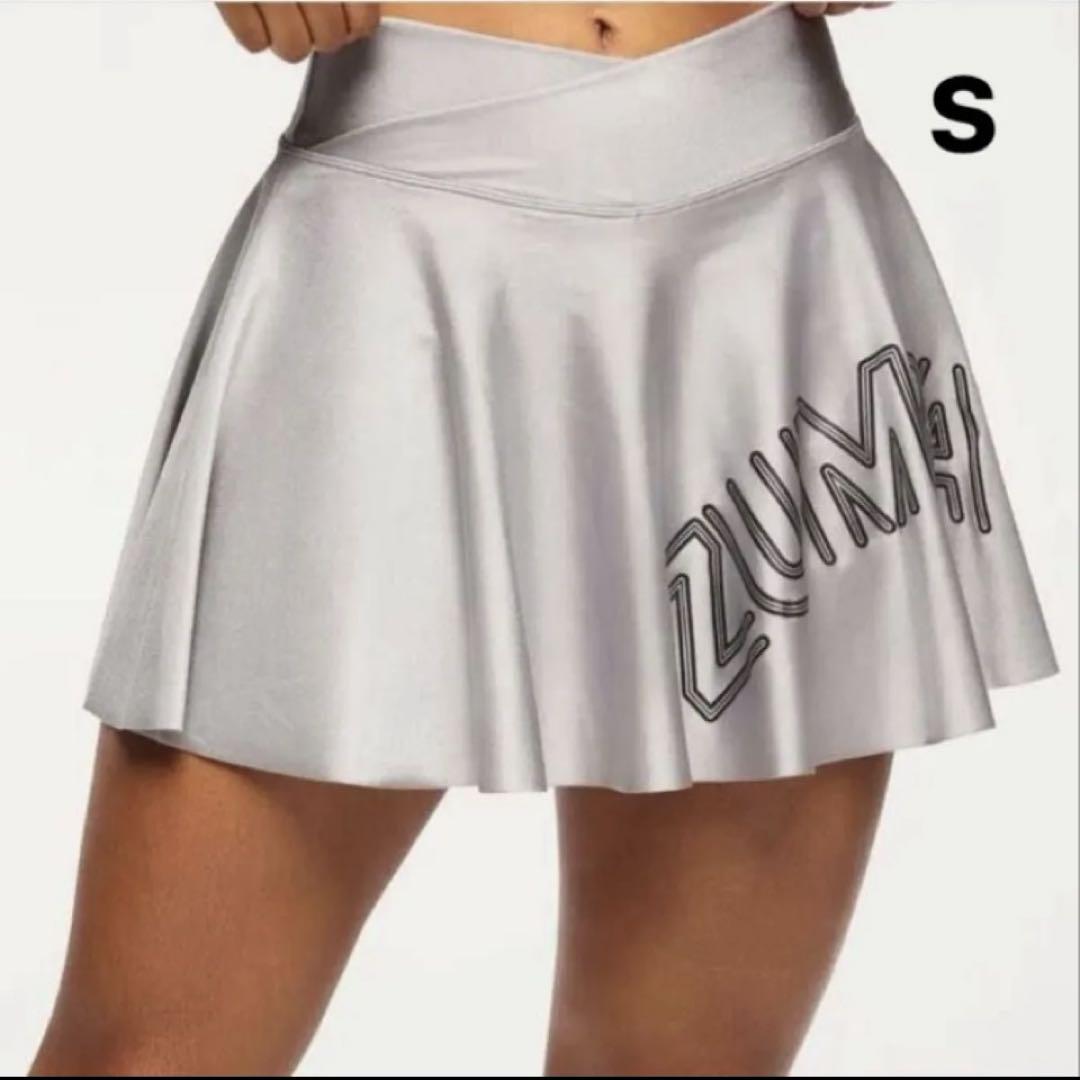 新品 新作 zumba スカート ショートパンツ レディース シルバー