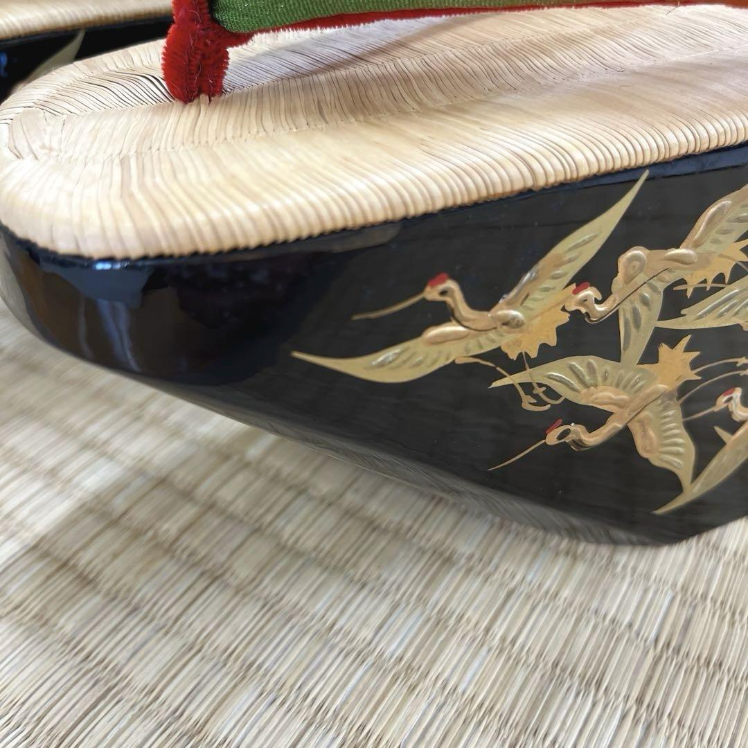 七五三 ぽっくり 七歳 飛鶴 漆金蒔絵 本畳 (未使用品) - メルカリ