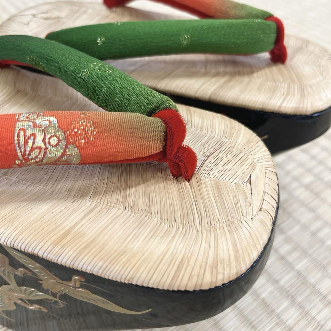 七五三 ぽっくり 七歳 飛鶴 漆金蒔絵 本畳 (未使用品) - メルカリ