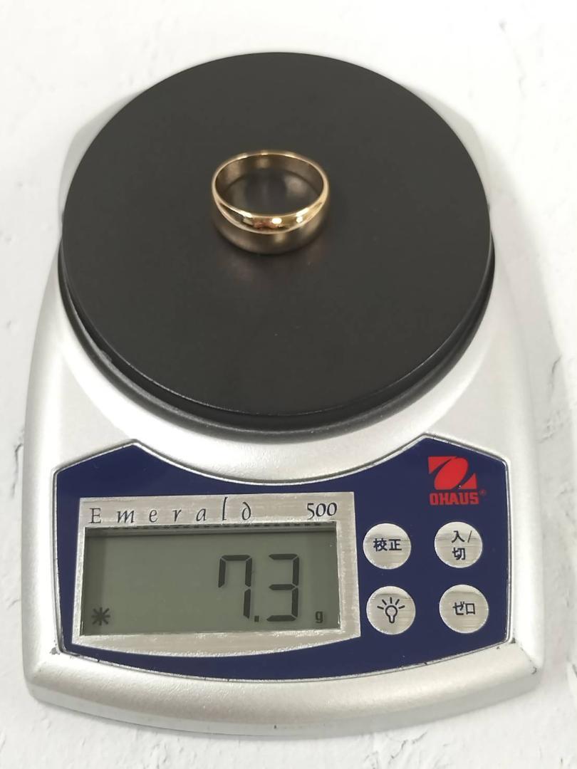 高品質新作 K18 メンズリング 7.3g 17~18号 S533 HhMt8-m40251719091 750 18金 甲丸 低価100%新品