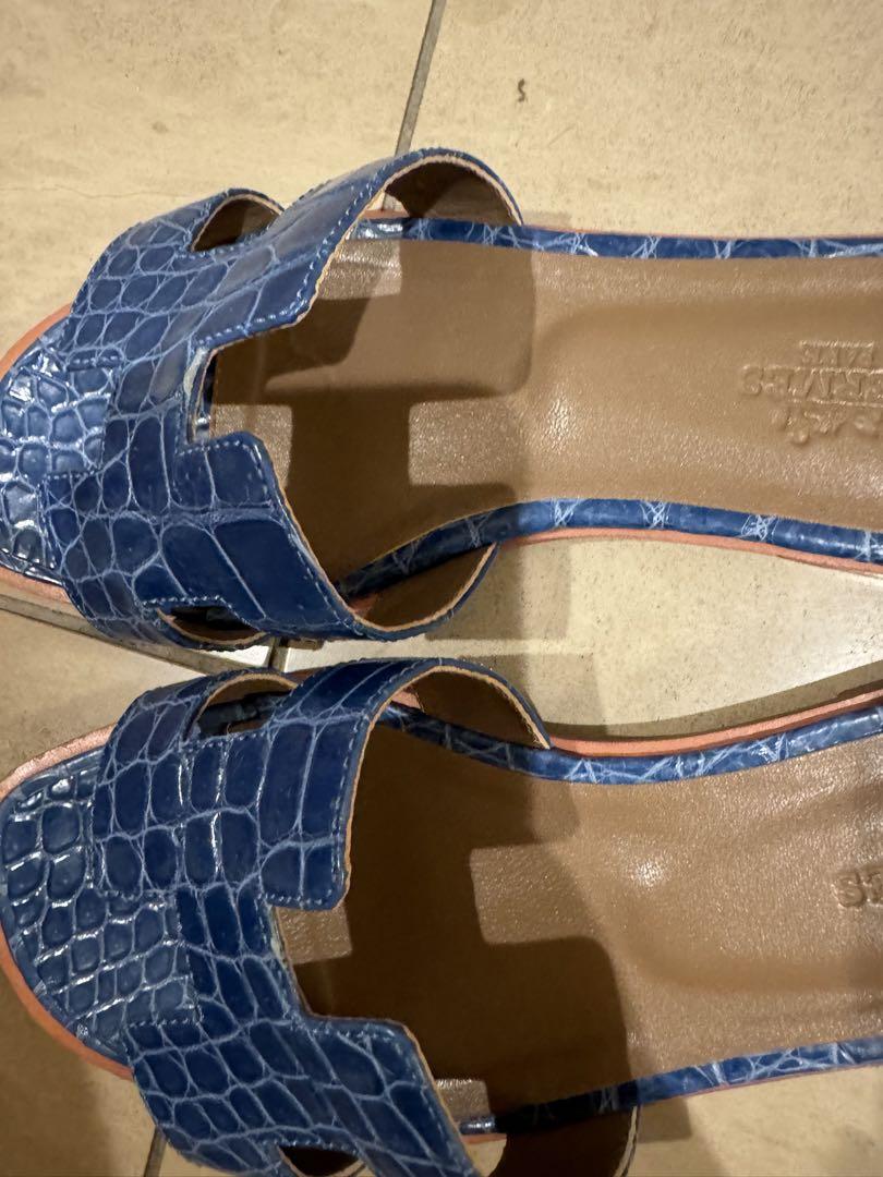靴 Hermes crocodile slipper 38size
