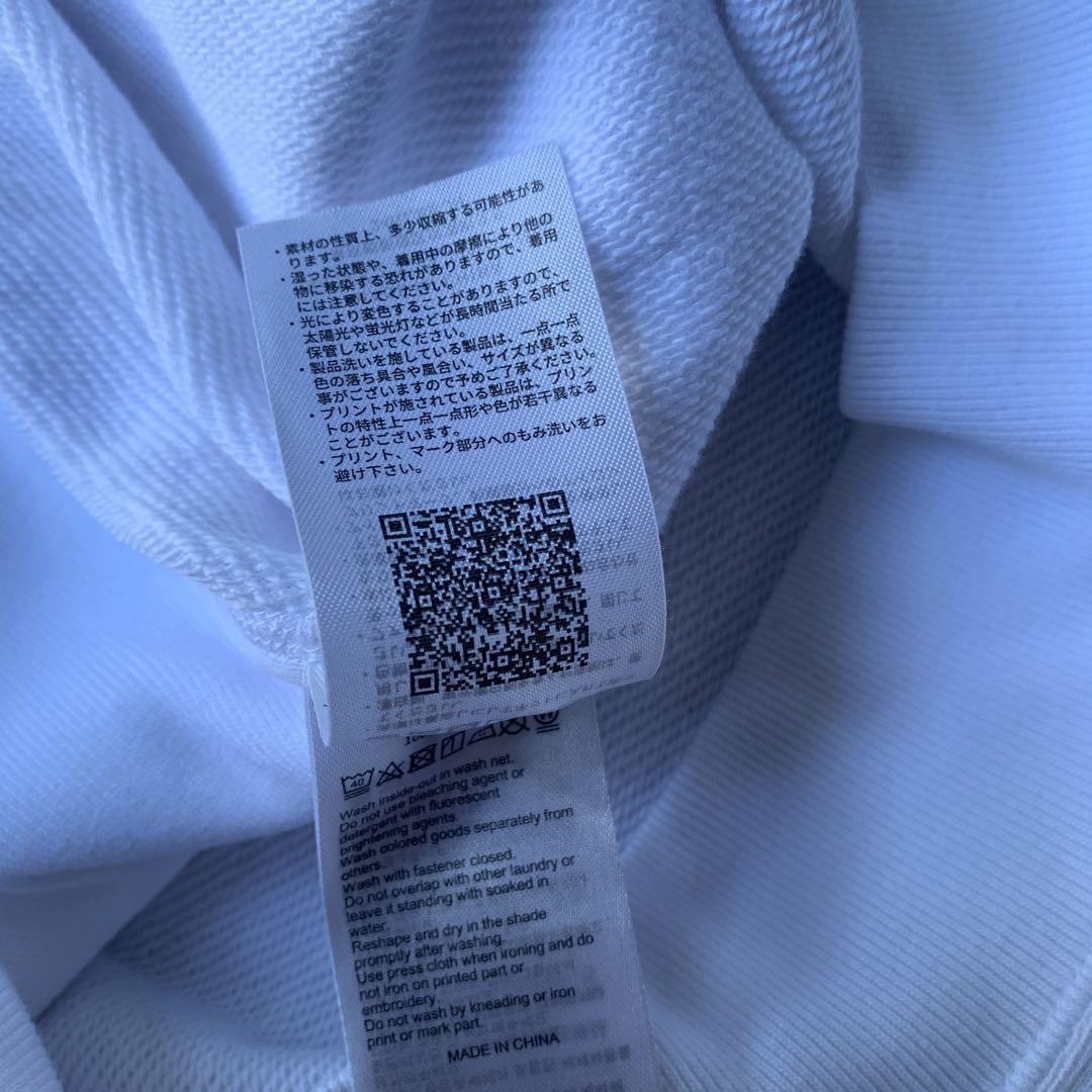 チャンピオン リバースウィーブ 半袖スウェット XL WH 染み込みプリント