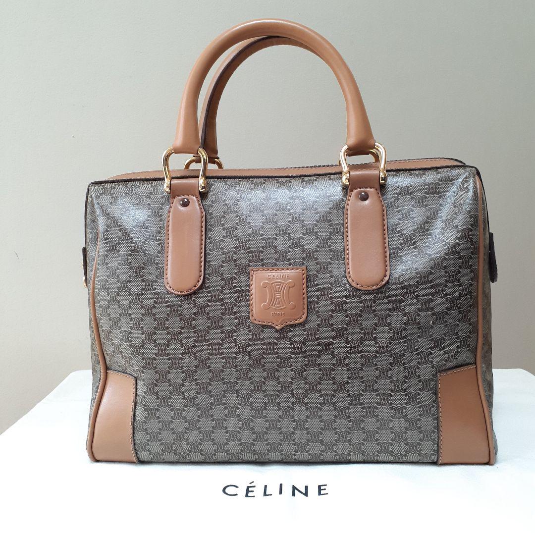 CELINE マカダム ゴールド金具 d2KM7-m40262781333 セリーヌ ハンドバッグ 得価超激得