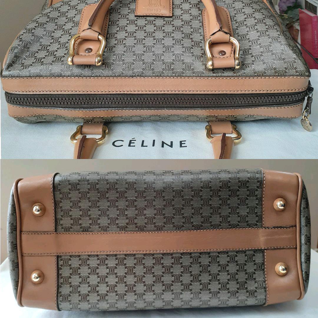 CELINE マカダム ゴールド金具 d2KM7-m40262781333 セリーヌ ハンドバッグ 得価超激得