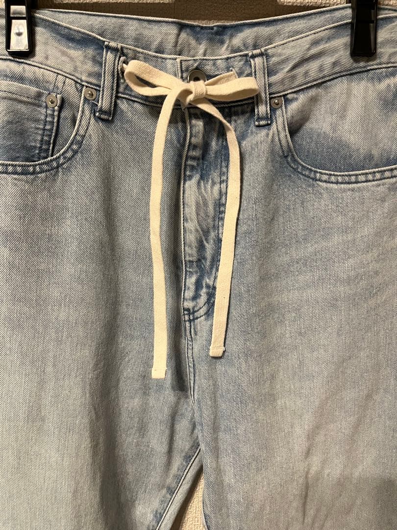 Whim Gazette ドロストデニムパンツ ブルー 36サイズM Whim Gazette DECORATOM_COM_BR