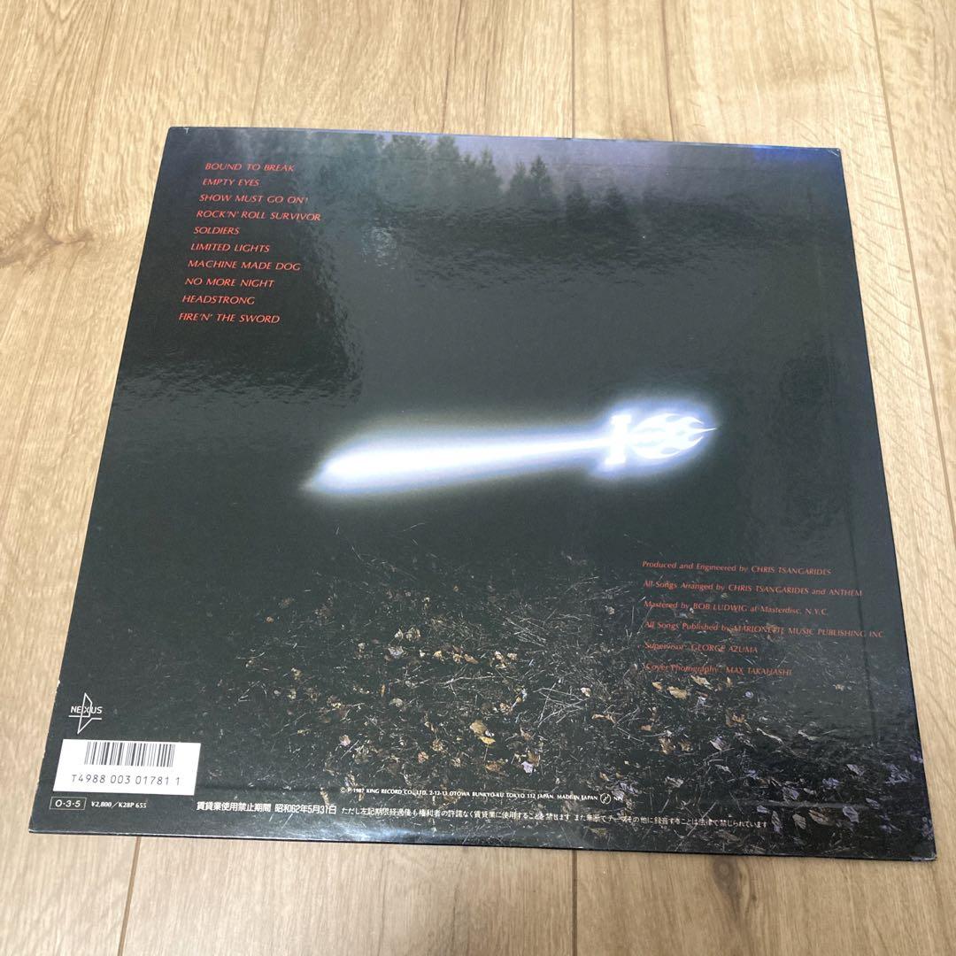 ANTHEM/BOUND TO BREAK レコード サイン ポスター付き - 邦楽