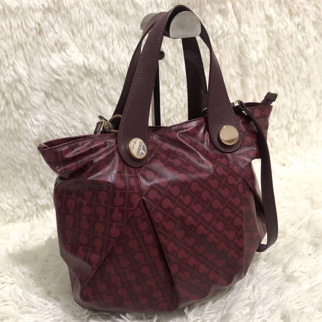 良品✨ゲラルディーニ ハンドバッグ 総柄 レディース ソフティ