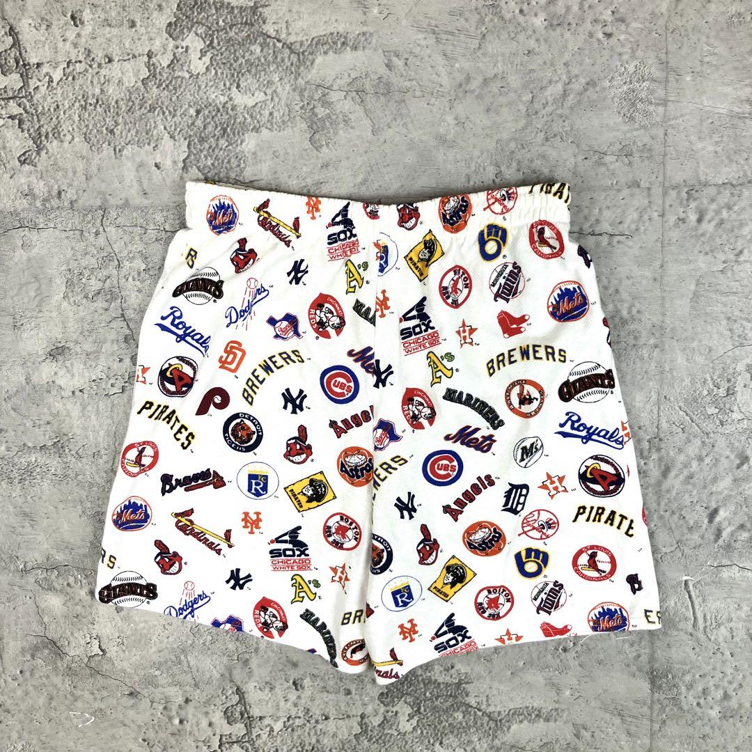 80s MLB メジャーリーグ ショートパンツ USA製 GARAN 古着 総柄