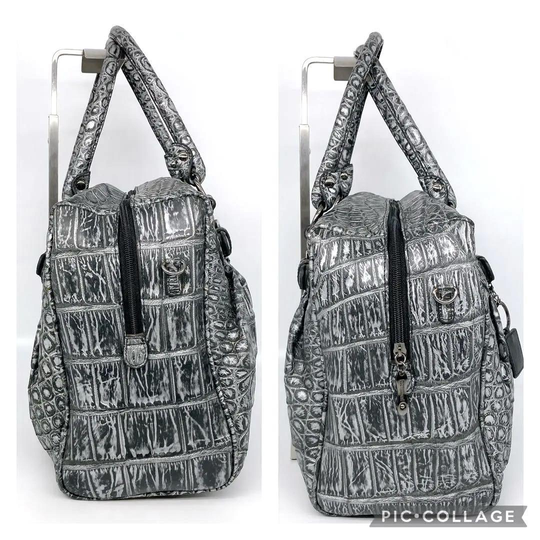 ✨美品✨ patti patti パティパティ クロコダイル トートバッグ 染め ✨美品✨ patti patti パティパティ クロコダイル トートバッグ 染め