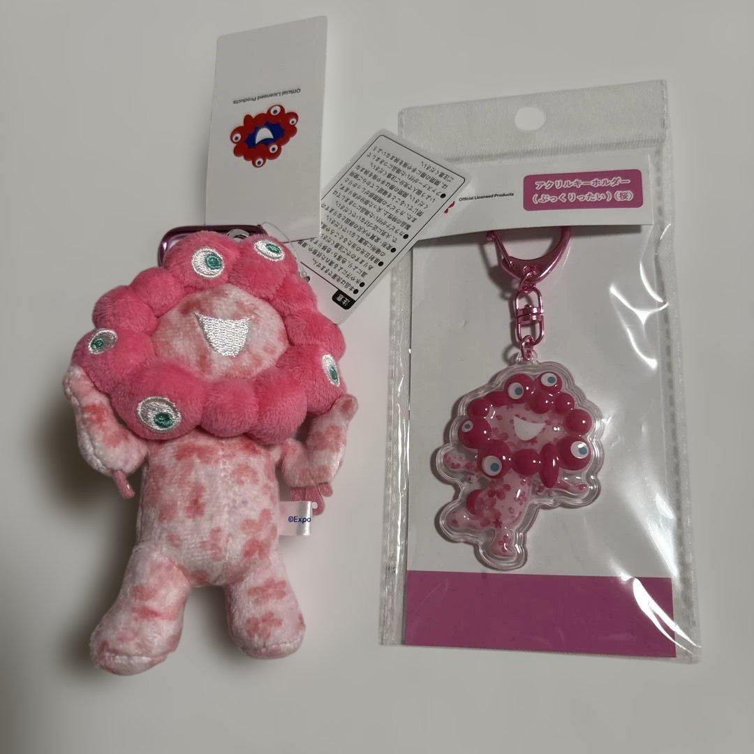 ミャクミャク　桜マスコット　アクリルキーホルダー
