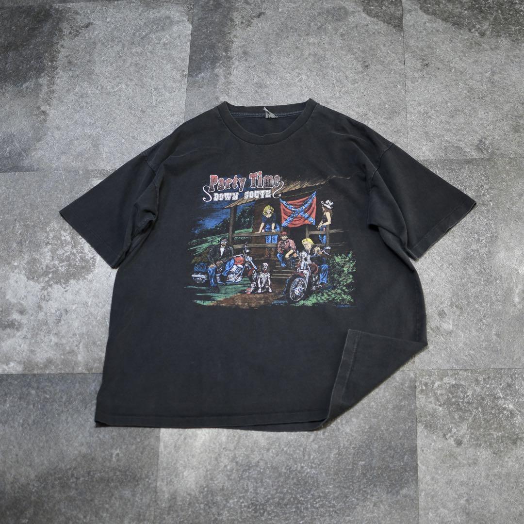 古着 90's シングルステッチ プリントTシャツ フェード Tシャツトップス