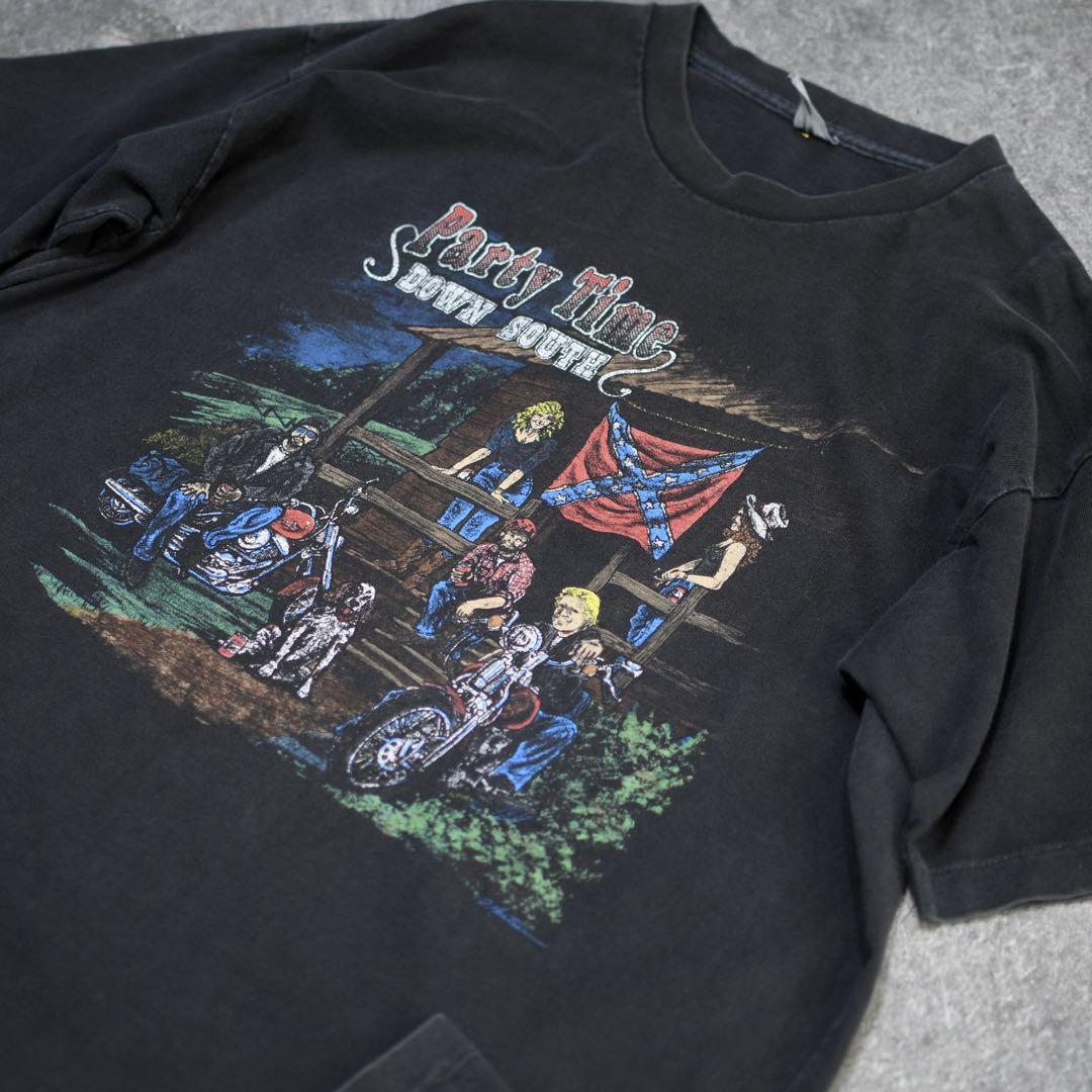 古着 90's シングルステッチ プリントTシャツ フェード Tシャツ