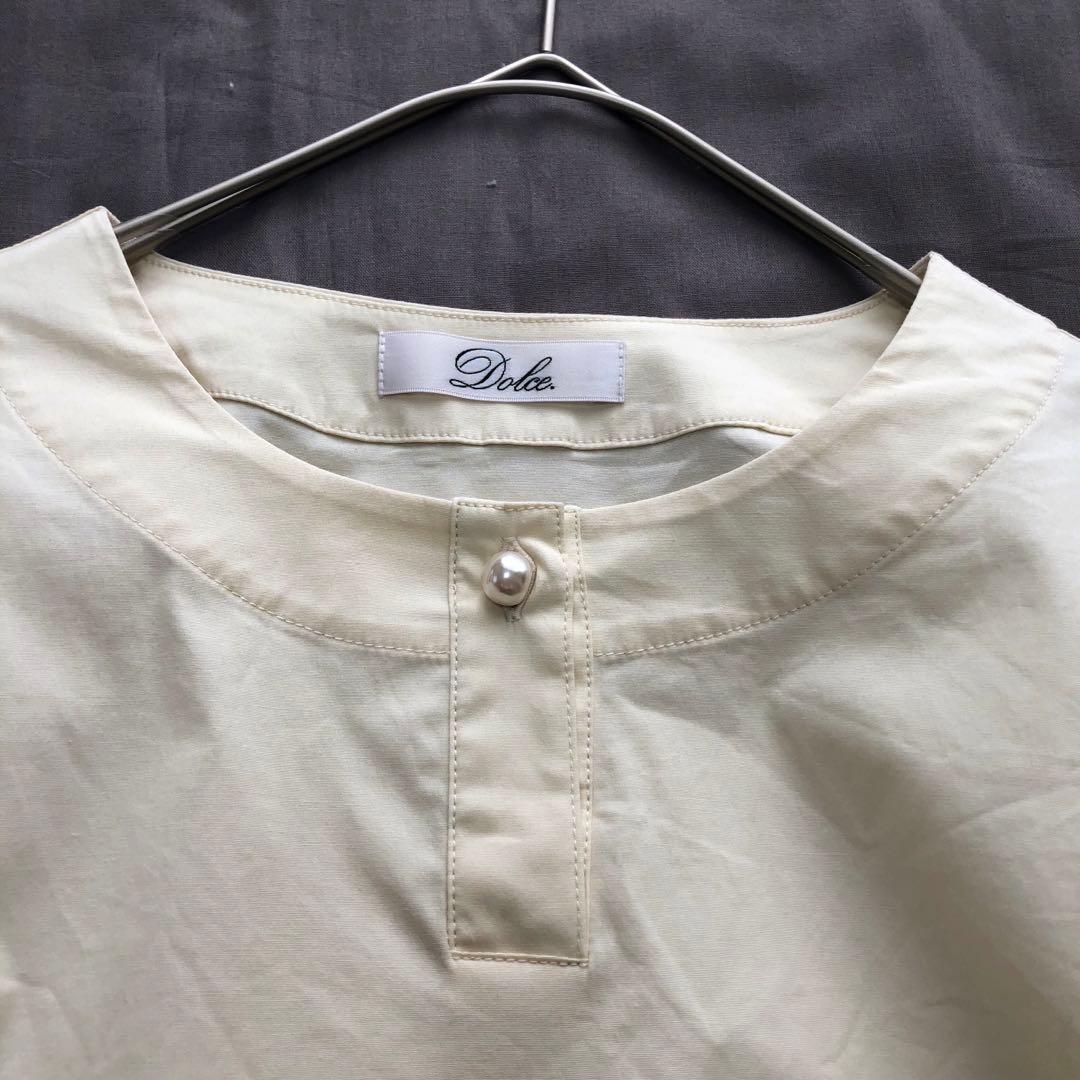 Dolce. 袖ボリュームブラウス パフスリーブブラウスイエロー Dolce. 袖ボリュームブラウス パフスリーブブラウスイエロー