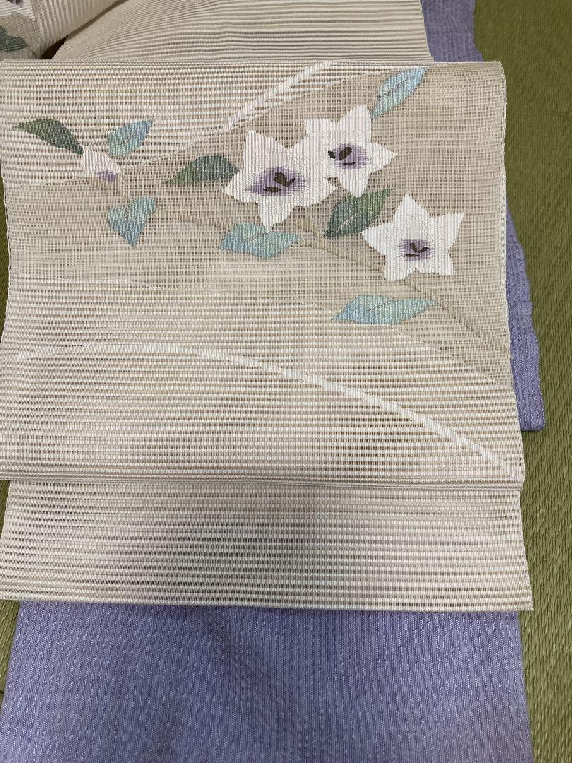 八寸名古屋帯　夏帯　絽　桔梗