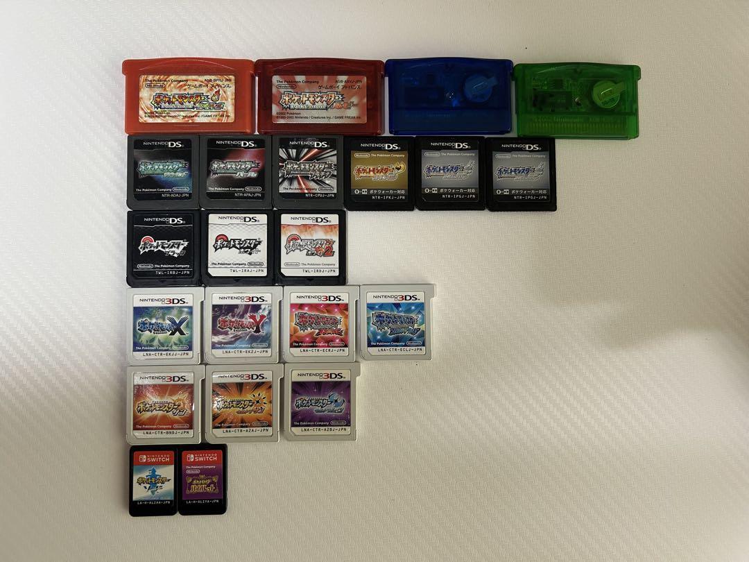 ポケモンソフト 22本 GBA/DS/3DS/Switch ケース付きあり