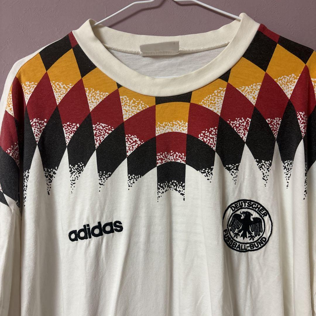 希少80sadidas ドイツ代表 ダイヤモンドパターンシャツ