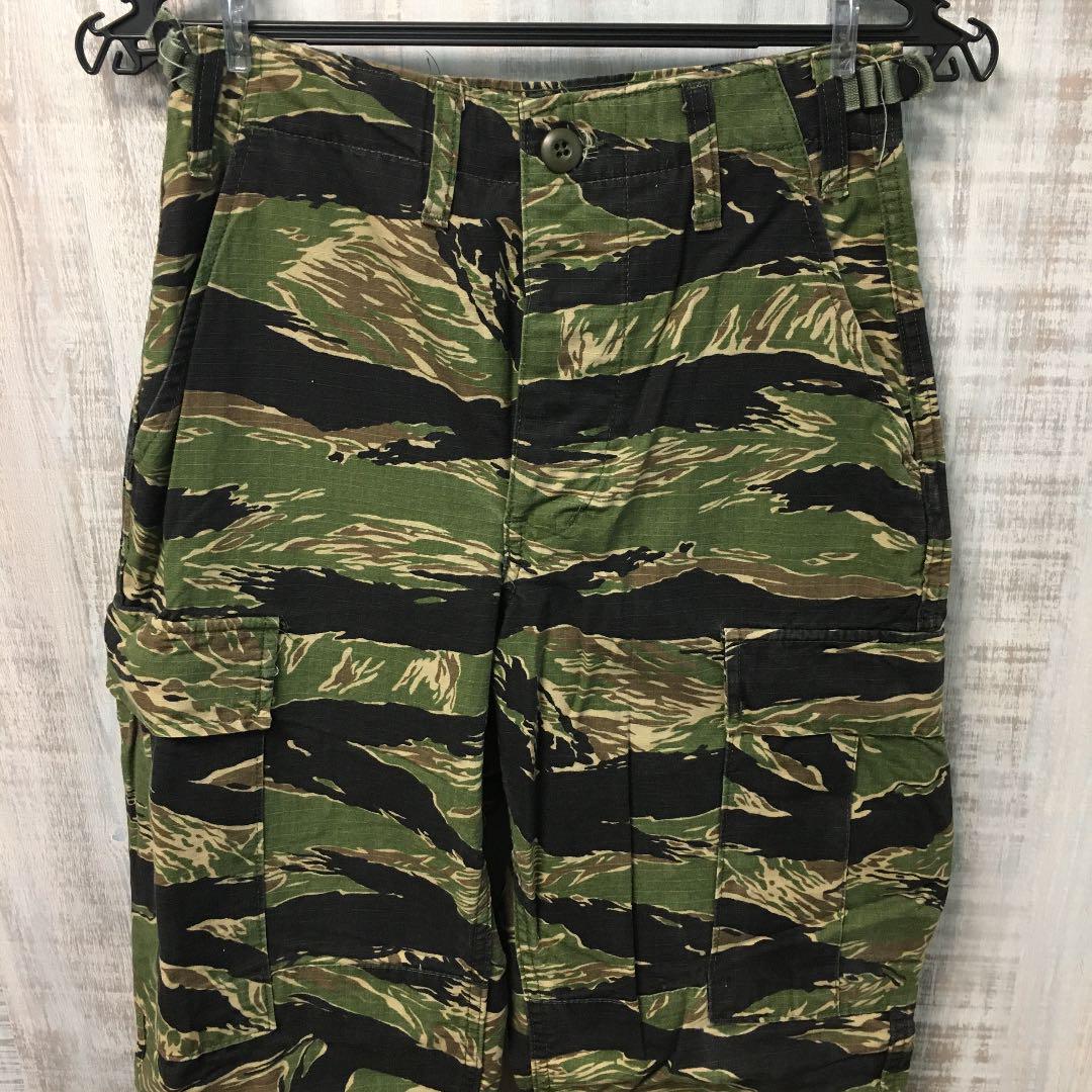 80s タイガーストライプミリタリーパンツ 軍パン 迷彩 vintage